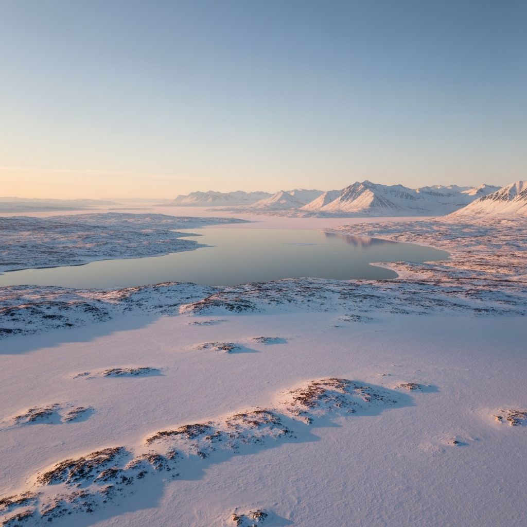 Arctic tundra landscape in Nunavut