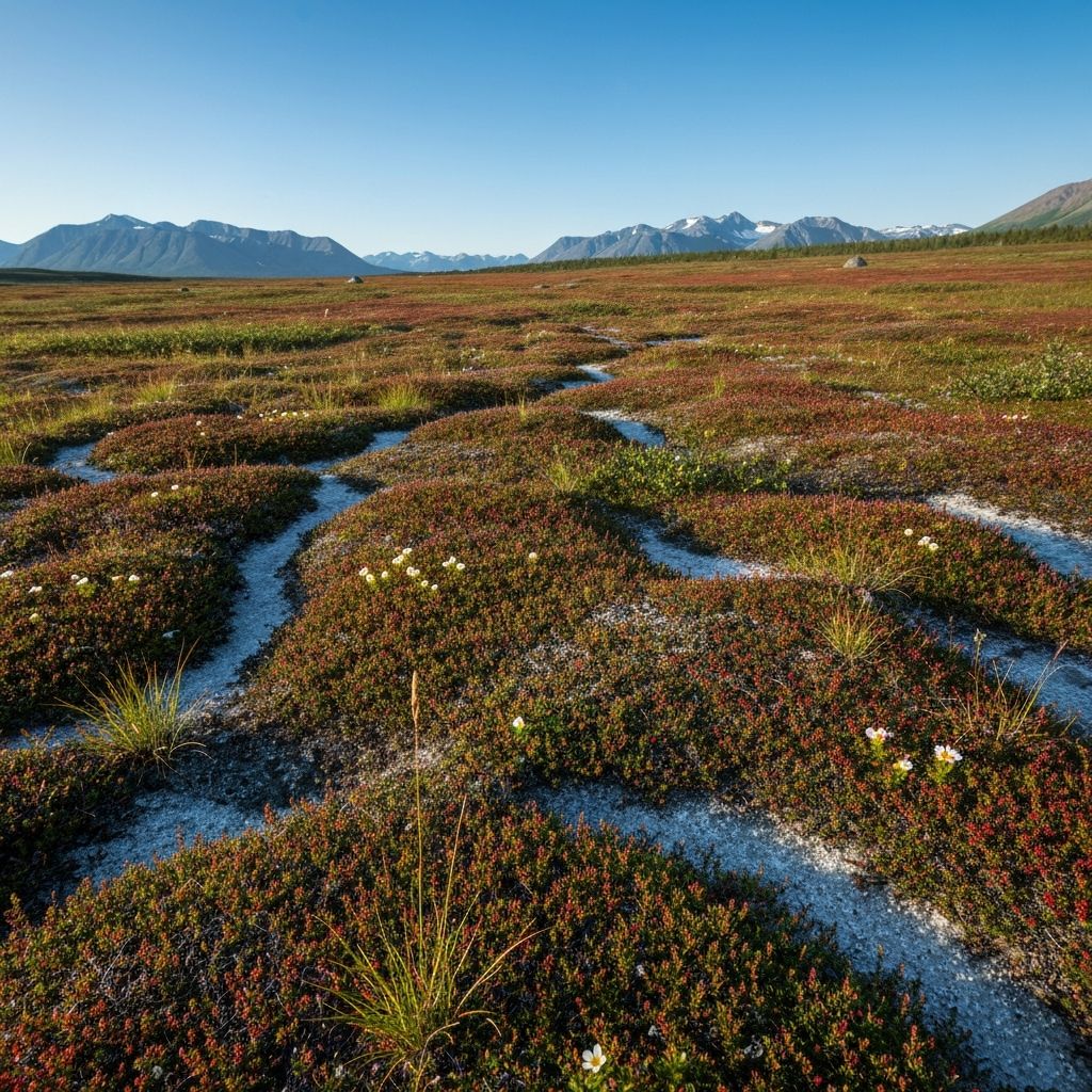 Arctic tundra landscape in Nunavut